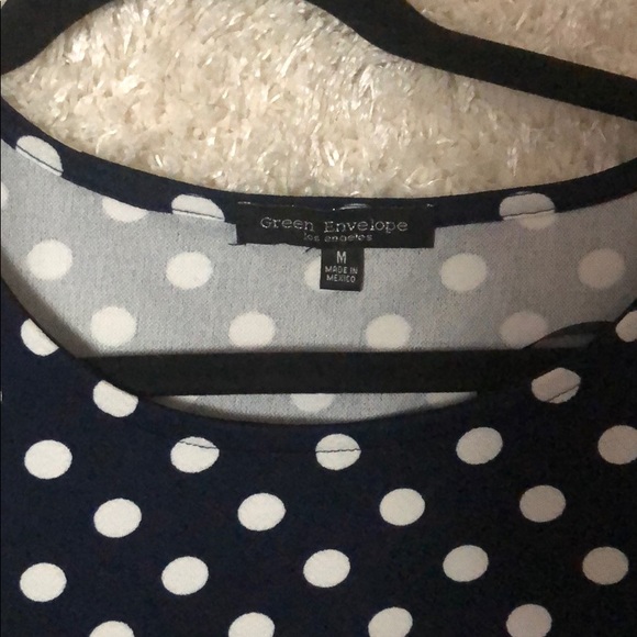 Polka dot top with bell sleeves - Picture 3 of 5